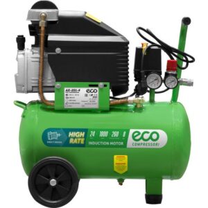 Компрессор ECO AE-251-4 коаксиальный (260 л/мин, 8 атм, коаксиальный, масляный, ресив. 24 л, 220 В, 1.80 кВт)