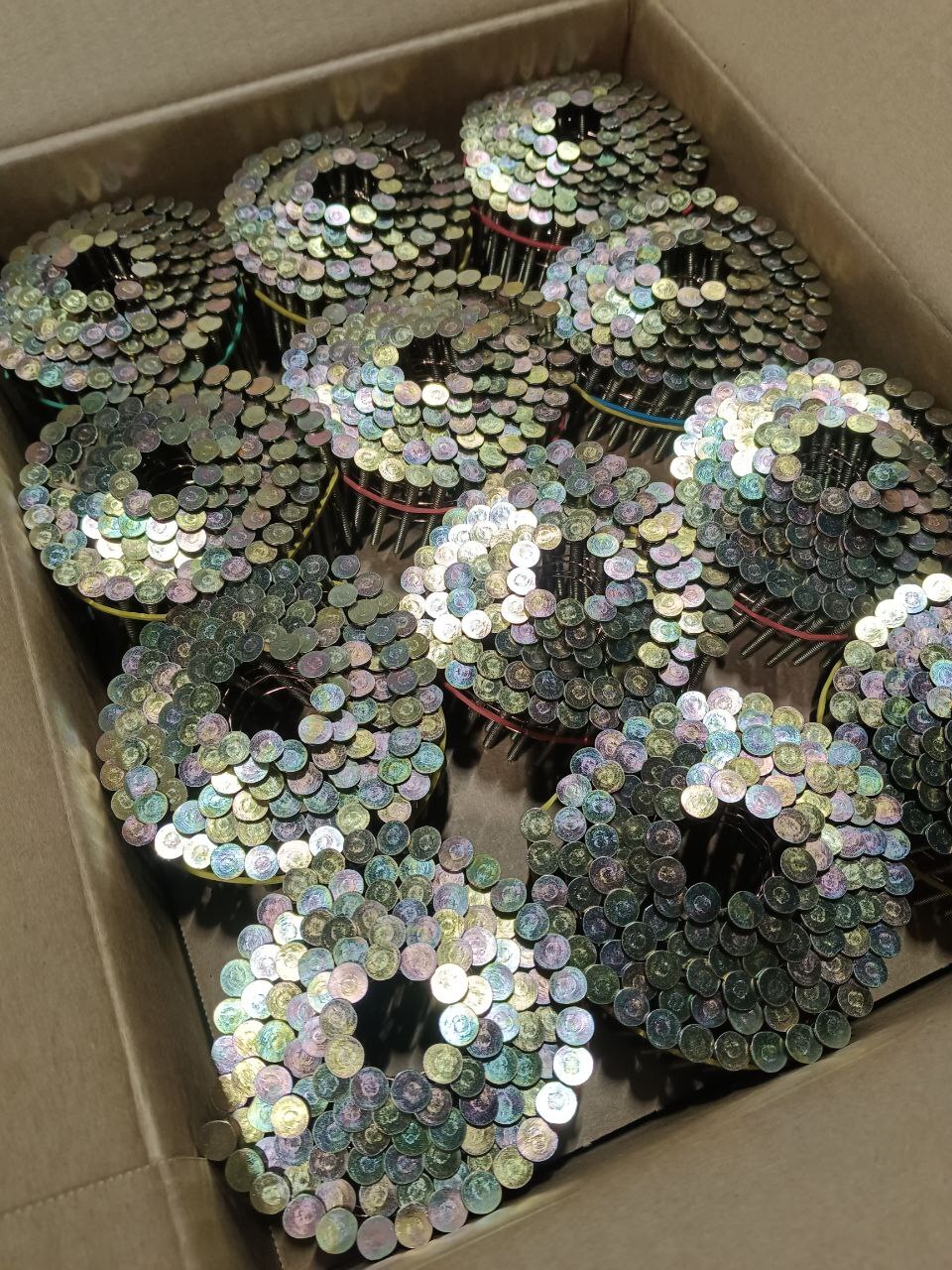 Гвоздь барабанный кровельный ершёный 3.1x25 (5,760 тыс штук в кор) цинк — изображение 2
